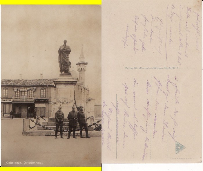 Constanta - Statuia Ovidiu - militara, razboi, WWI