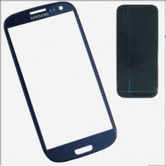 Ecran Geam Sticla Samsung Galaxy S4 Albastru Dark Blue + Adeziv gratis === CEL MAI BUN PRET === foto