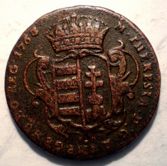 F.057 UNGARIA MARIA THERESA 1 DENAR 1763 foto