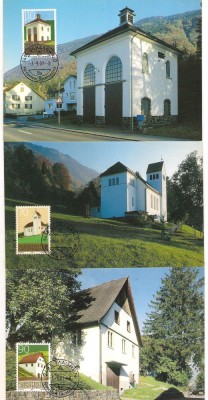 !!! LIECHTENSTEIN - LOT 3 ILUSTRATE MAXIME ARHITECTURA MAUREN 2001 foto