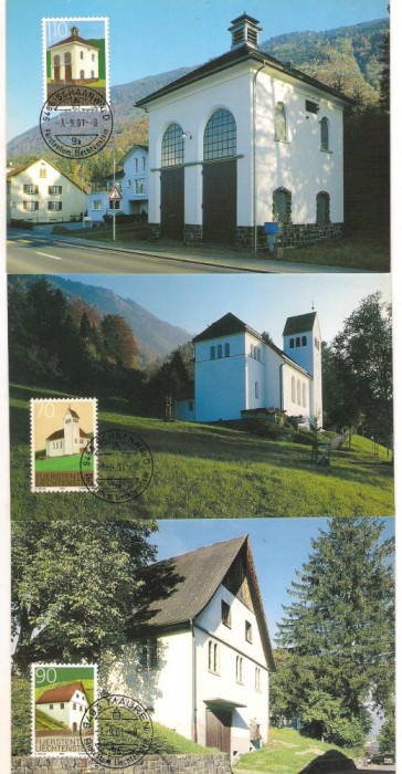 !!! LIECHTENSTEIN - LOT 3 ILUSTRATE MAXIME ARHITECTURA MAUREN 2001