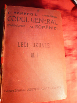 C.Hamangiu - Codul General al Romaniei , vol.2 - 1393-1906 foto