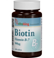 Vitamina B7 (biotina) 900mcg 100 comprimate Vitaking foto