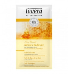 Sare de baie BIO Honey Moments pe baza de miere, proteine din lapte, unt de shea si ulei de jojoba 80 g Lavera foto