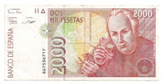 SPANIA 2000 PESETAS 1992 F foto