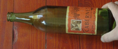 Sticla din perioada comunista - eticheta originala - sticla de vin Cabernet - Recas - I.V.P.S. Timis !!! foto
