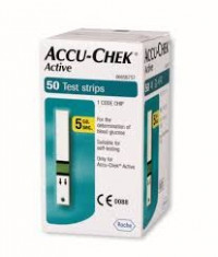 teste de glicemie pt glucometru Accu chek Active + cip + ace intepat deget foto