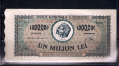 BANCNOTA 1 000 000 LEI 1947 - AUNC foto