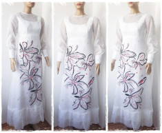 Rochie eleganta pictata handmade foto