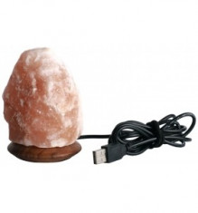 Lampa din sare Natural, cu USB, Monte Salt Crystal foto