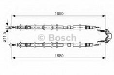 Cablu, frana de parcare OPEL ASTRA H Sport Hatch 1.3 CDTI - BOSCH 1 987 477 909 foto