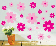 Sticker - autocolant decorativ de perete multiple flori foto