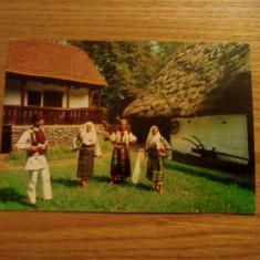 PORT POPULAR din Arges, Fagaras si Cluj - carte postala color - circulata