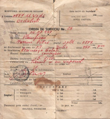ordin de serviciu MAI din iulie 1958 foto