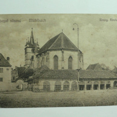 SEBESUL SASESC - MUHLBACH - BISERICA EVANGHELICA - INCEPUT DE 1900 - SEPIA