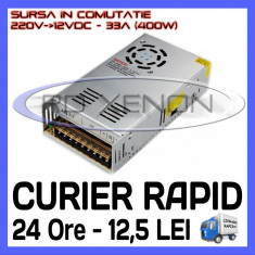 SURSA ALIMENTARE - ALIMENTATOR IN COMUTATIE 220V-12V - 33A AMPERI A 400W foto