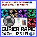 Cumpara ieftin ROLA BANDA 300 LED - LEDURI SMD 5050 RGB - 5 METRI, CONTROLER SI TELECOMANDA, ZDM