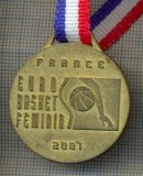 ATAM2001 MEDALIE 35 - SPORT - FRANCE - EURO BASCHET FEMININ - 2007- FRANCE CAMPIONNE D&#039;EUROPE 2001-PANGLICA TRICOLOR FRANCEZ- starea care se vede