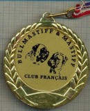 ATAM2001 MEDALIE 02 - TEMA CANINA - CLUB FRANCAIS DU BULLMASTIFF &amp;amp; MASTIFF -FRANTA - panglica tricolorul francez- starea care se vede