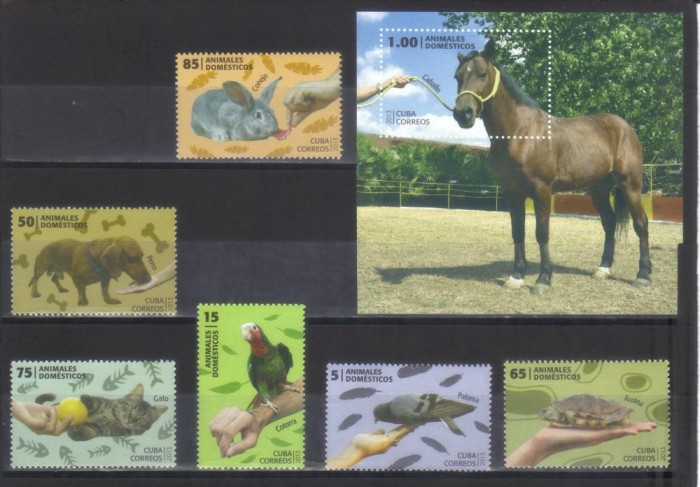 CUBA 2013, Fauna - animale domestice, serie neuzată, MNH