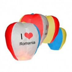 Lampion Zburator/Lampioane Zburatoare I Love Romania - Calitate SUPERIOARA, in conformitate cu standardele UE. Pretul SCADE in functie de cantitate! foto