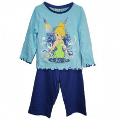 Pijamale albastre fetite Disney Fairies TinkerBell varsta 1 - 4 ani foto