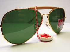 ochelari de soare RAY BAN 3029 OUTDORSMAN auriu-verde foto