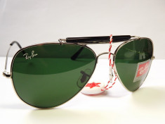 ochelari de soare RAY BAN 3029 OUTDORSMAN argintiu-verde foto