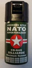 Spray lacrimogen cu piper NATO pentru autoaparare foto