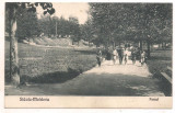 #carte postala(ilustrata)-SLANIC MOLDOVA-Parcul anul 1926, Circulata, Fotografie