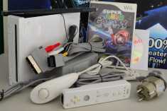 Consola Nintendo Wii Super Mario Galaxy, completa cu toate accesoriile originale, poze reale, modata, Livrare cu Verificare prin curier sau Posta foto
