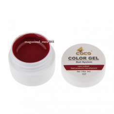 Gel UV / LED color pentru unghii false COCO de 5gr, geluri uv colorate mate Cod 157 foto