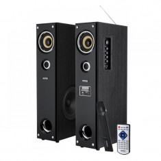 Sistem audio 2 turnuri FM ,SD,USB si Microfon 2x 40 w foto