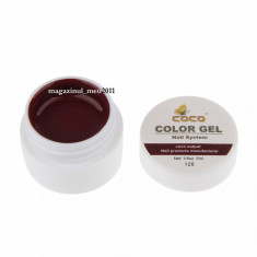 Gel UV / LED color pentru unghii false COCO de 5gr, gel mat opac Cod 128 foto