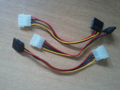 Cablu Adaptor alimentare Molex / SATA. foto