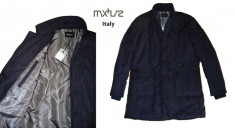 MIXTURE Italy, Geaca Casual / Elaganta lunga, groasa, Bleumarin, material moale. Marime M/L Haine noi ORIGINALE REDUSE! foto