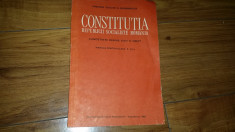 CONSTITUTIA REPUBLICII SOCIALISTE ROAMANIA-MANUAL PENTRU CLASA A VII-CUNOSTINTE DESPRE STAT SI DREPT foto