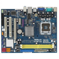 Placa de baza Asrock G31M-GS, 2x DDR2, video on board, 4x SATA, tablita I/O, bulk, testata, garantie scrisa 6 luni foto