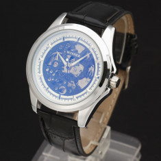 Ceas WINNER Skeleton Automatic / Manual , Curea Piele - foto