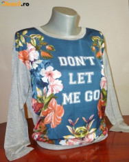 Bluza Dama Springfield cu logo Don&amp;#039;t let me go marimea 36/S foto