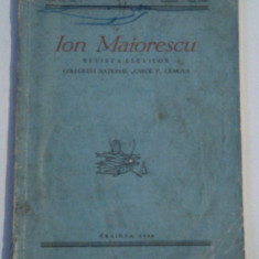 ION MAIORESCU - REVISTA ELEVILOR COLEGIULUI NATIONAL "CAROL I" CRAIOVA ~ IAN.-MAI 1946 ~