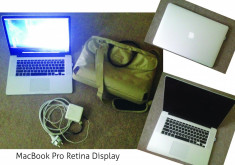 MacBook Pro Retina Display 15&amp;quot; mid 2012, i7 la 2,3 ghz 256 SSD, 1gb video + Geanta foto