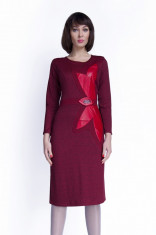 Rochie eleganta AJSO - art 238 rosu - marimi 42-52 foto