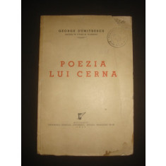 GEORGE DUMITRESCU - POEZIA LUI CERNA {1939}