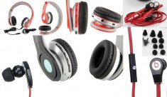 Casti beats dr dre+Casti handsfree radio FM, sd card,bluetooth,Mp3 +Set Accesorii Auto CADOU !!! foto