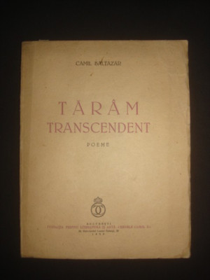 CAMIL BALTAZAR - TARAM TRANSCENDENT {1939} foto