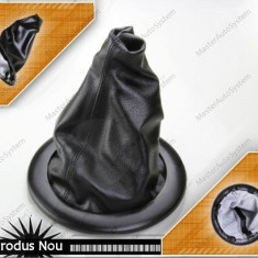 Burduf negru cu ornament cerc negru schimbator de viteze Renault Megane 2