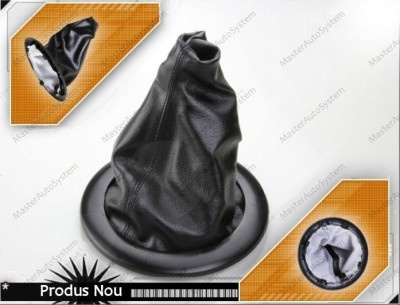 Burduf negru cu ornament cerc negru schimbator de viteze Renault Megane 2 foto