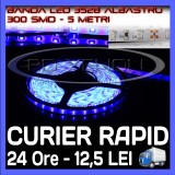 ROLA BANDA 300 LED - LEDURI SMD 3528 ALBASTRU (ALBASTRA, ALBASTRE) - 5 METRI, IMPERMEABILA (WATERPROOF), FLEXIBILA, ZDM