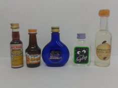 Sticlute miniaturi, bauturi diverse pentru colectie foto